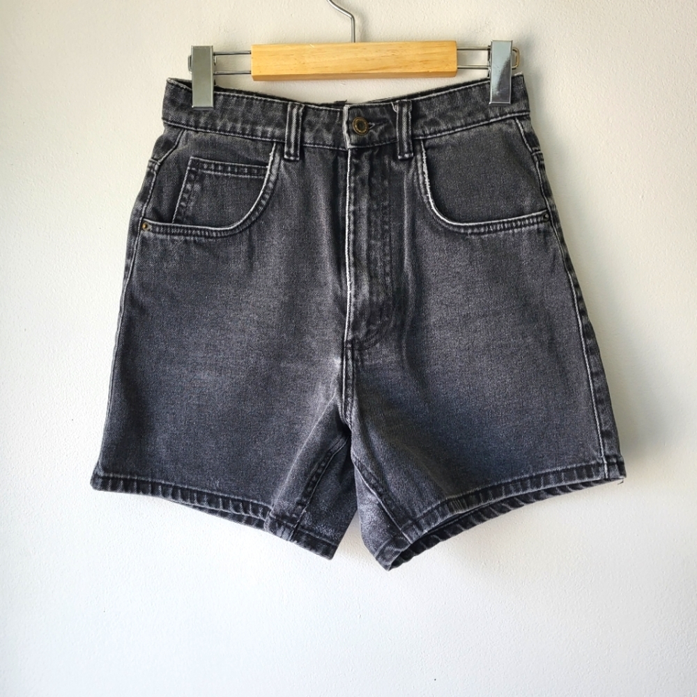 Zara black high waisted zipper fly jean shorts Size 2